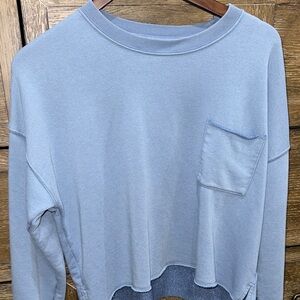 Aerie Heather Blue crop Top